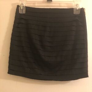 Black mini skirt with zipper